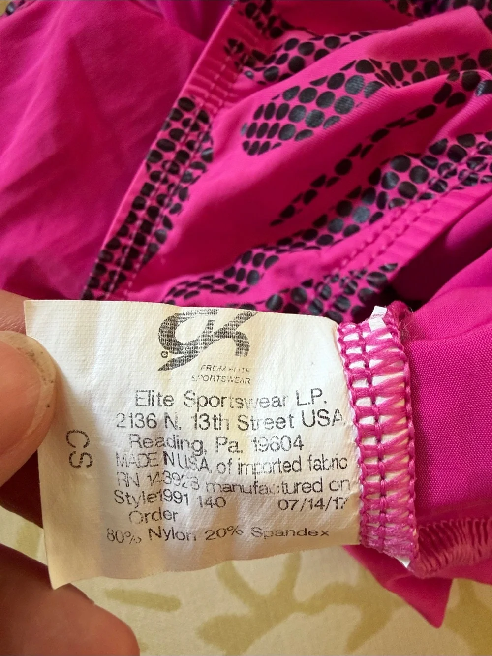 GK Girls' Hot Pink Zebra Print Leotard Child Small